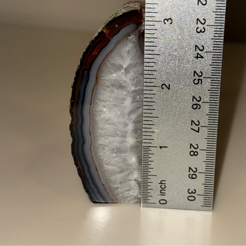 Polished Agate Crystal Geode Bookend Display Piece - Picture 10 of 11